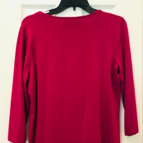 Dana Buchman Raspberry Top - Picture 3 of 7